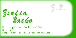 zsofia matko business card